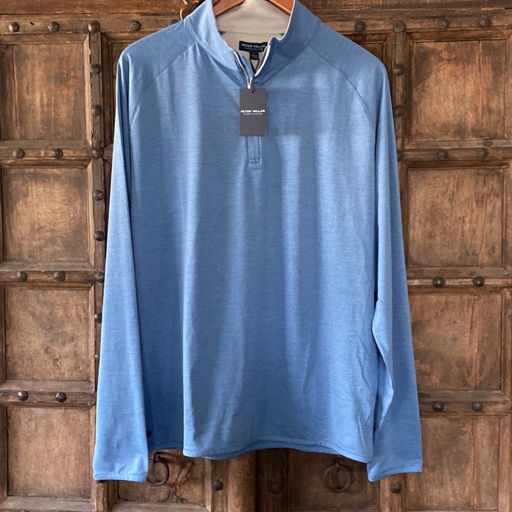 NWT: Peter Millar Crown Crafted Zip Pullover, Large